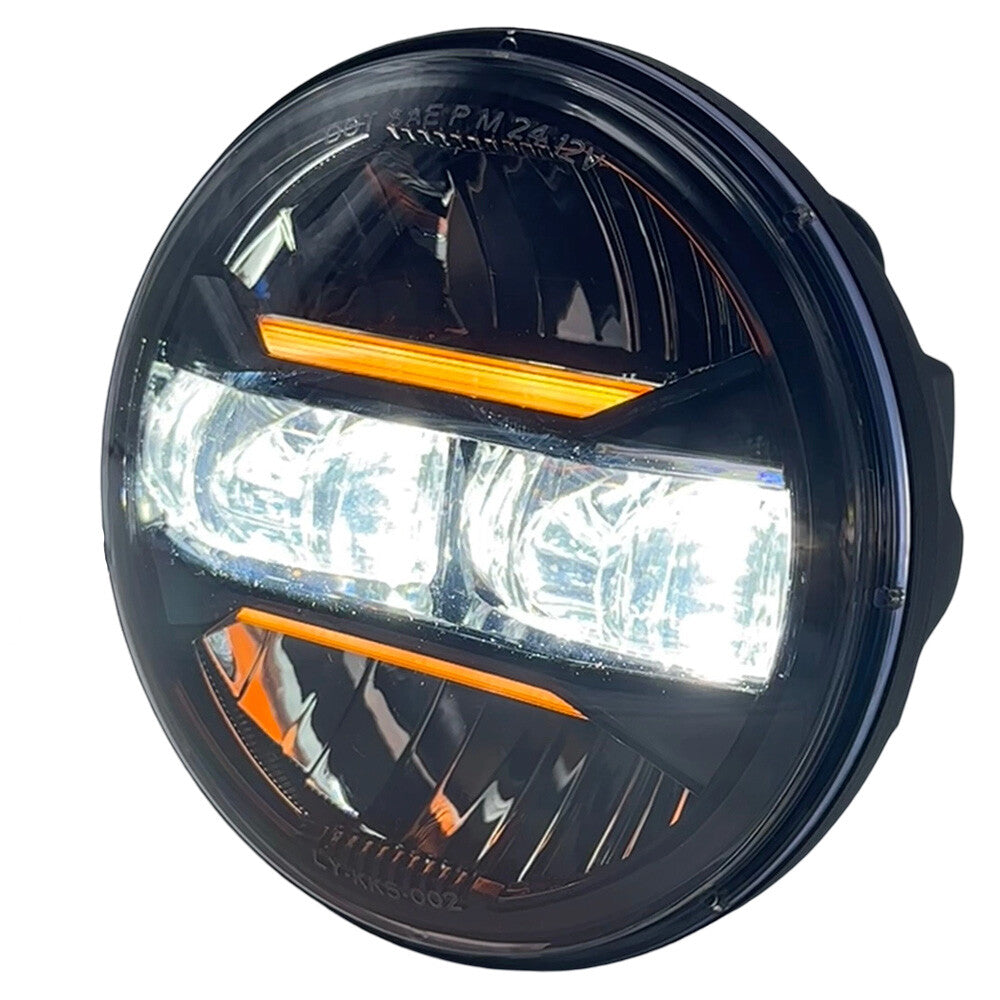 5 3/4'' 5.75 inch LED Headlights Round 4pcs Hi/Lo Beam with DRL for Peterbilt 349 359 fit for Impala 59-76 fit for Dodge