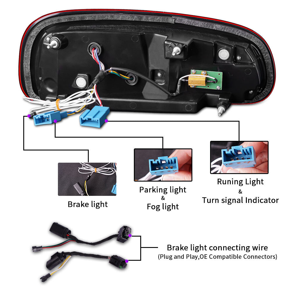 Pair LED Tail Light with Turn Signal for MINI Cooper F54 Clubman 2015-2020