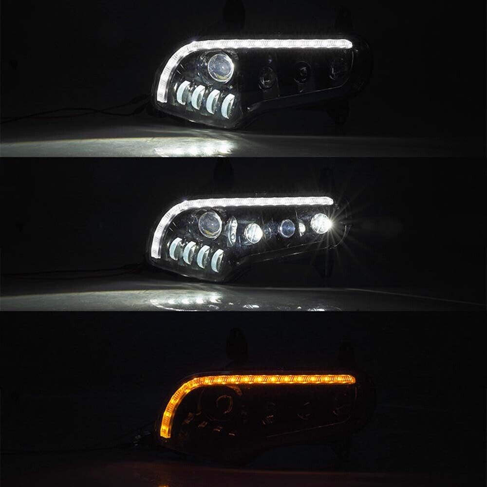 LED Headlights for Honda GL1800 Gold Wing 01-17 w/ Amber Sequential Turn Signal