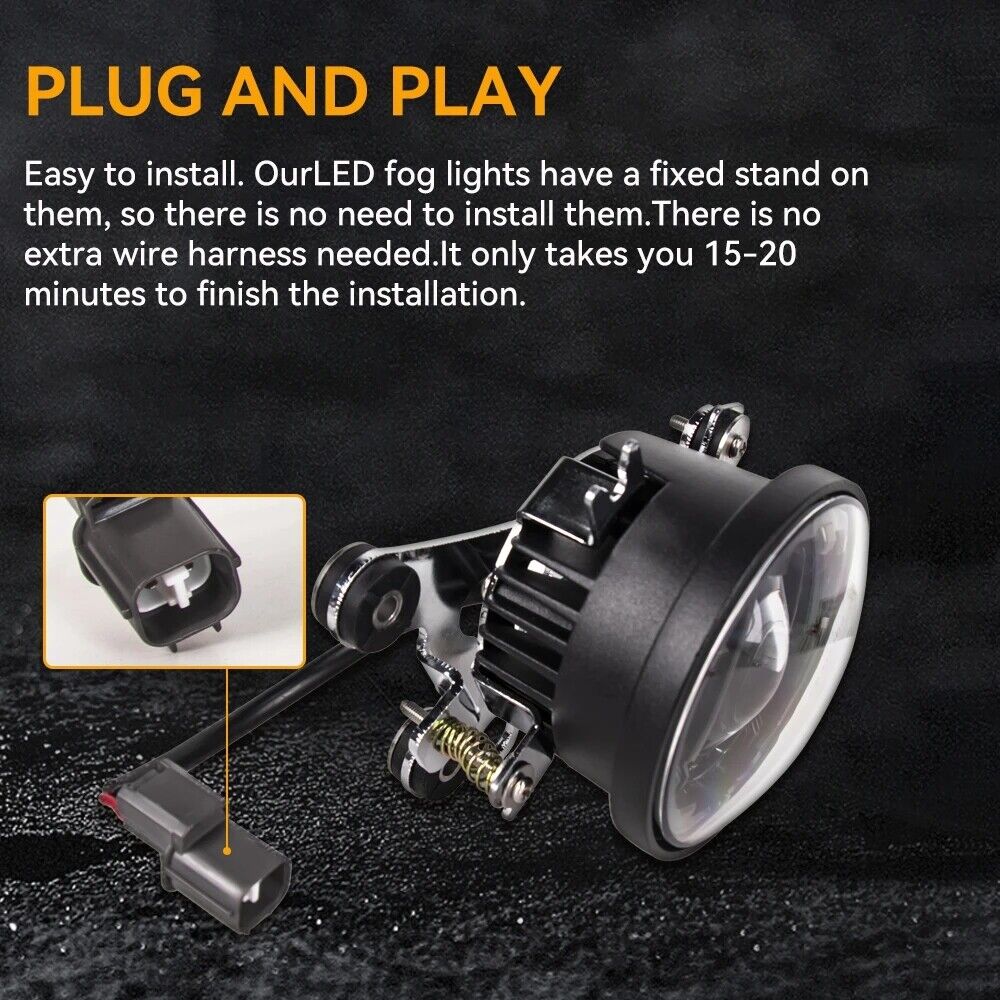 Pair 54W 12V DOT Motorcycle LED Fog Light For Honda Gold Wing GL1800 2012-2017