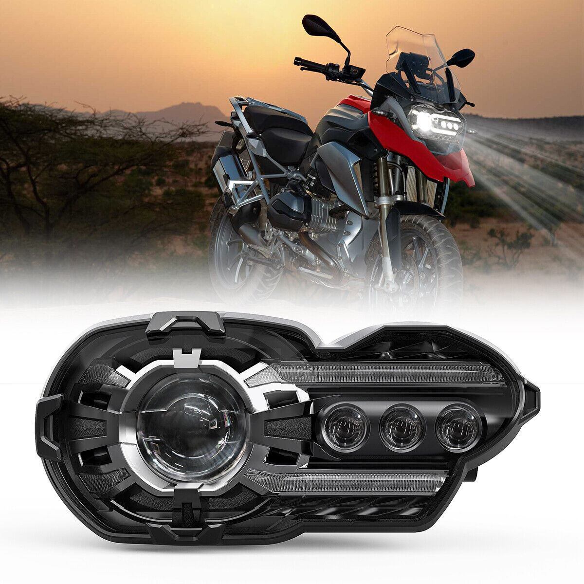 E-24 Genehmigt LED-Scheinwerfer für BMW K1200R 2005-2009 K1300R 2010-2013