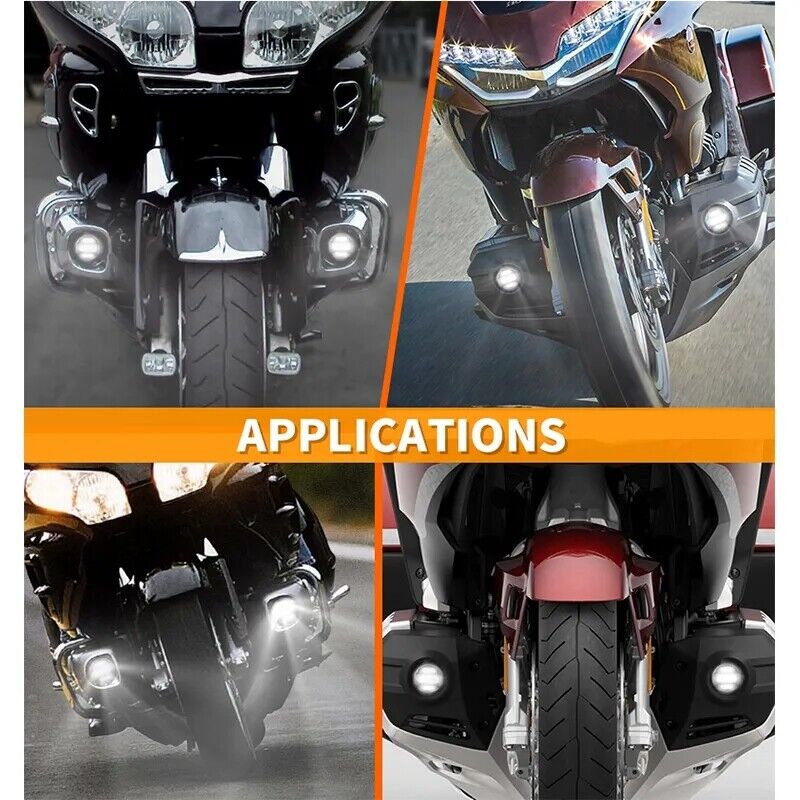 DOT Motorcycle LED Driving Lights Assembly Fog Light For Honda Goldwing GL1800
