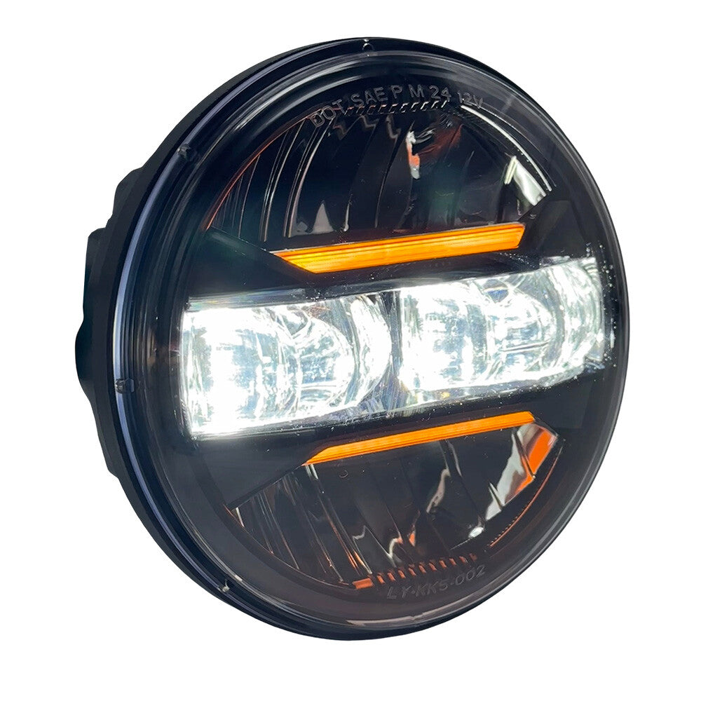 5 3/4'' 5.75 inch LED Headlights Round 4pcs Hi/Lo Beam with DRL for Peterbilt 349 359 fit for Impala 59-76 fit for Dodge