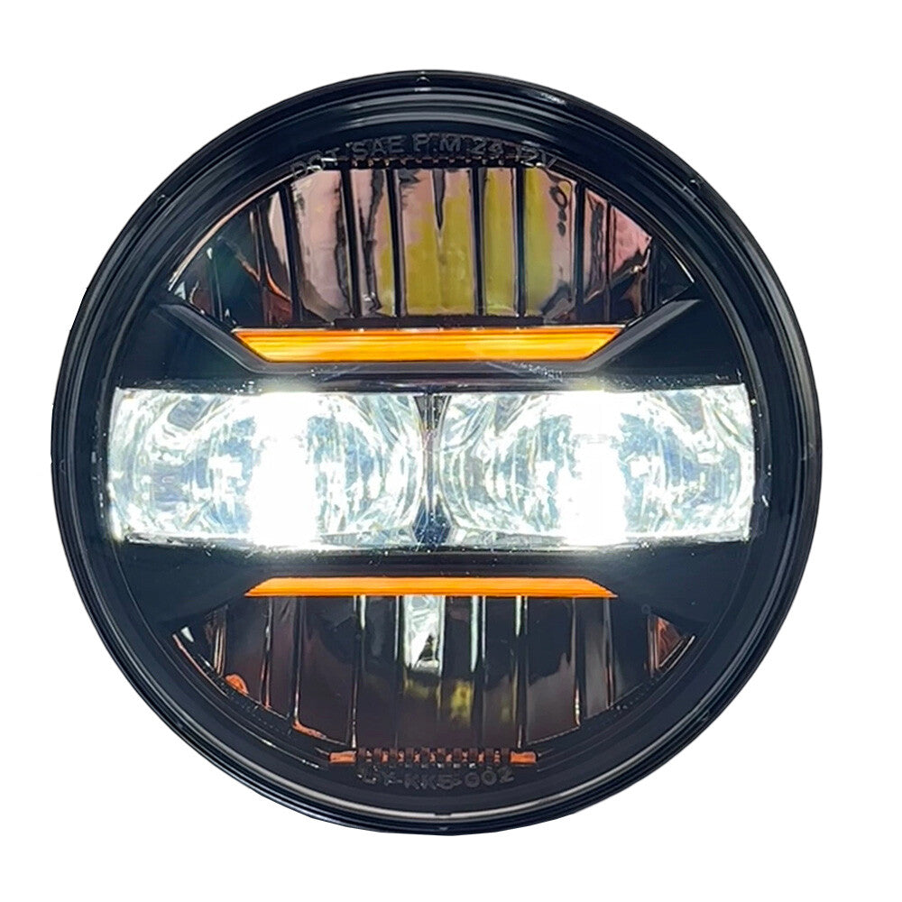5 3/4'' 5.75 inch LED Headlights Round 4pcs Hi/Lo Beam with DRL for Peterbilt 349 359 fit for Impala 59-76 fit for Dodge