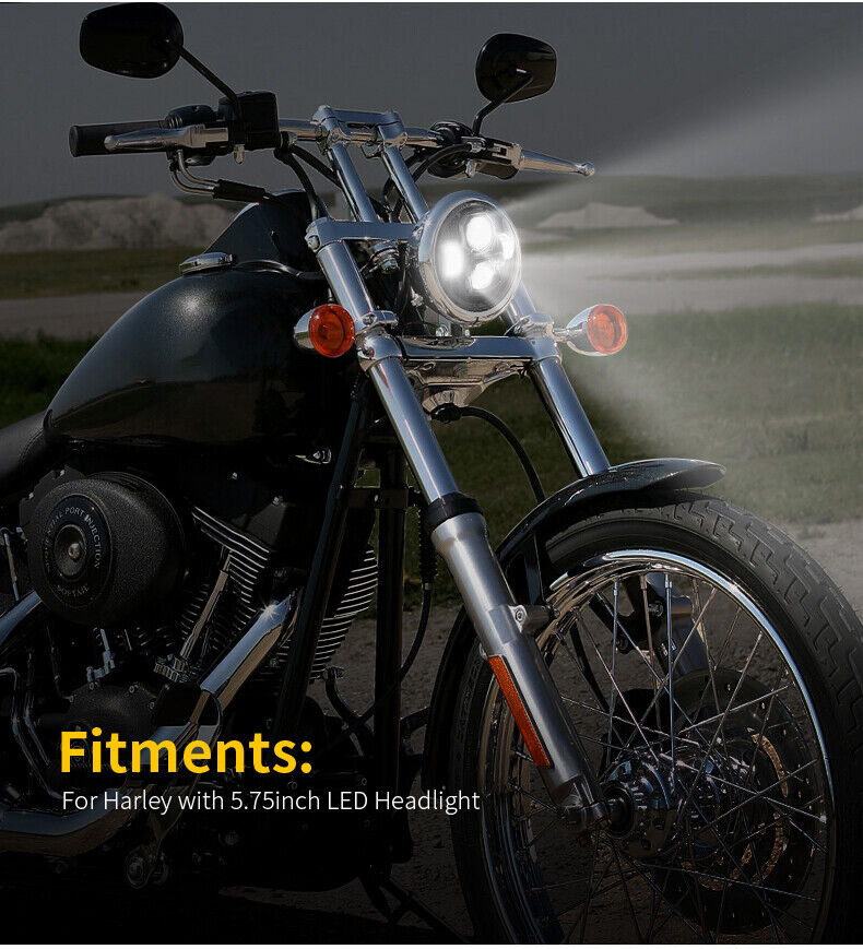 E24 E-Nummer 5,75 Zoll 84W LED Scheinwerfer Hi/Lo Beam für Harley Indian Triumph