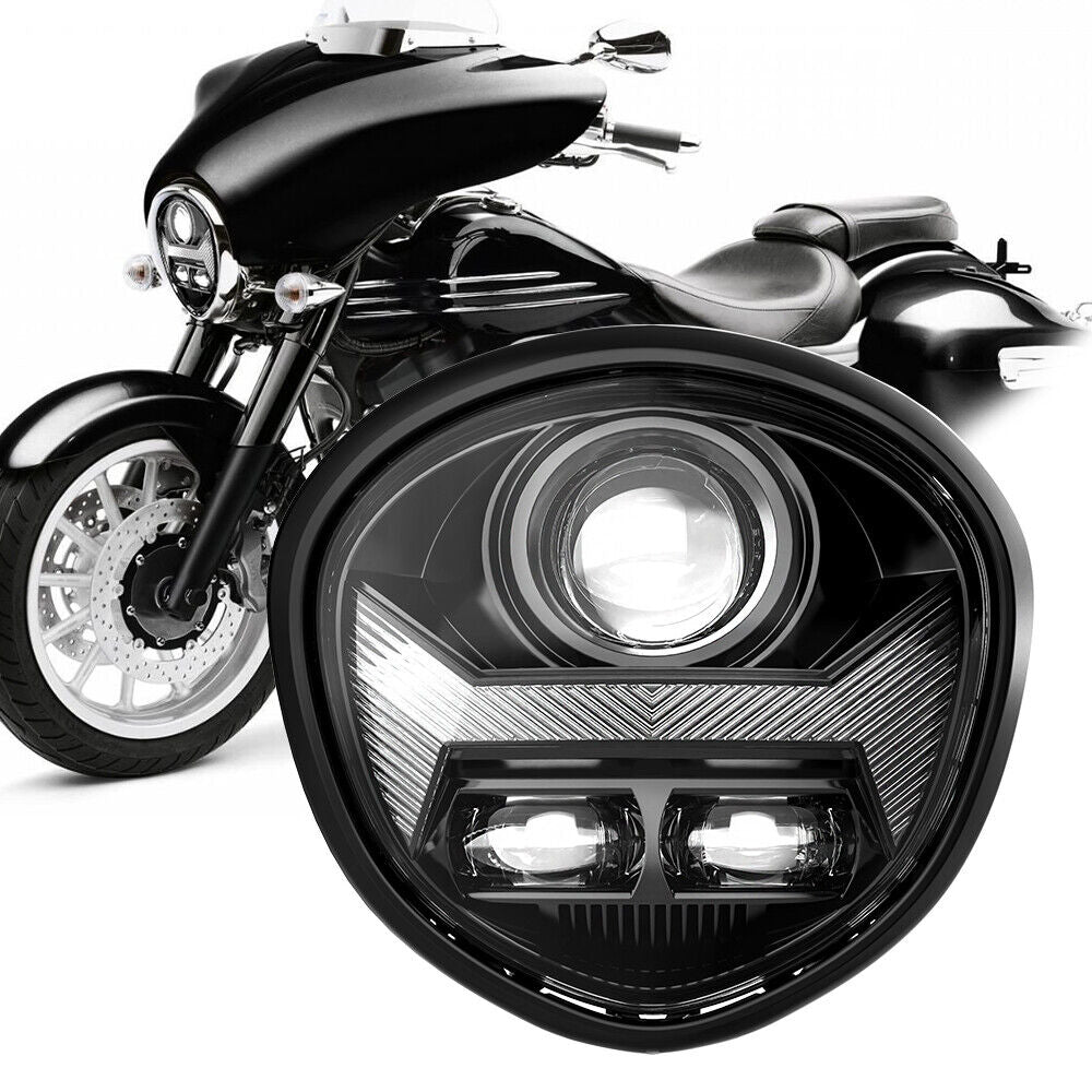 for Yamaha V STAR 1300 XVS 1300CT LED Headlight Assembly Dimmable High Low Beam