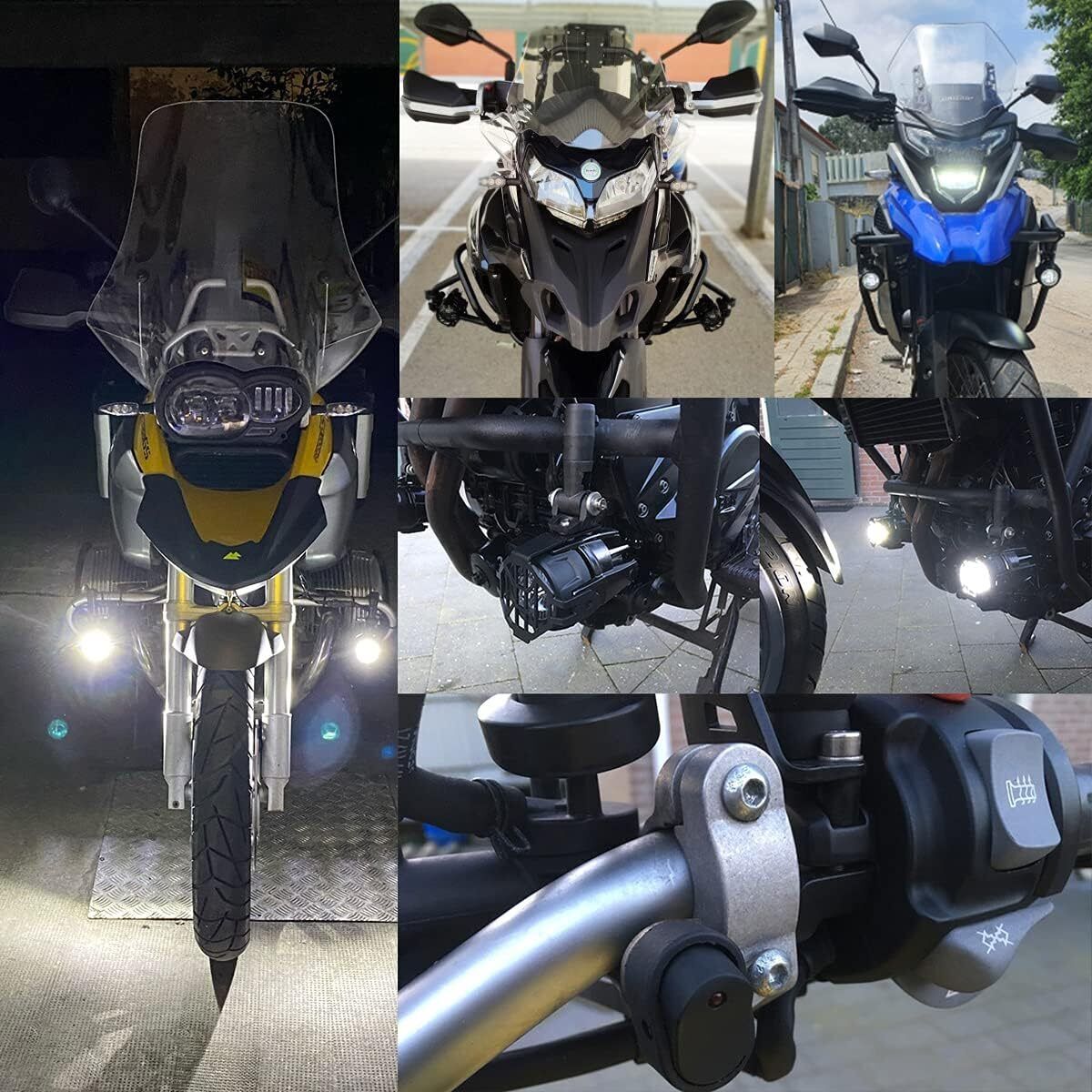 LED Fog Lights Driving Lamp W/ Relay for BMW R1200GS/ADV K1600 R1200 Plug & Play
