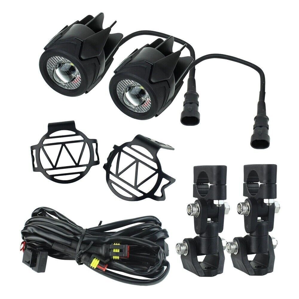 LED Fog Lights Driving Lamp W/ Relay for BMW R1200GS/ADV K1600 R1200 Plug & Play