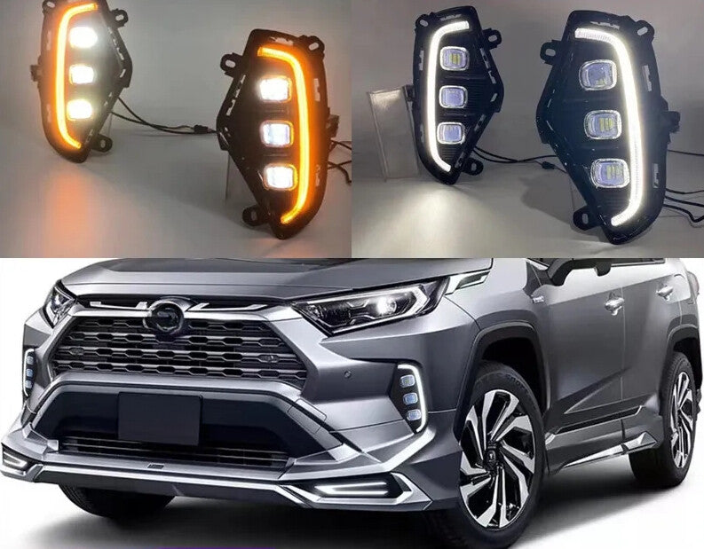 Fog lights LED with Daytime Running light Assembly for Toyota RAV4 2019 2020-2023