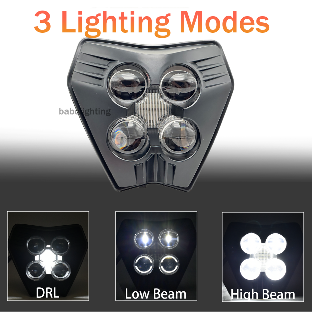 LED Headlight with Low High Beam DRL for KTM 150 250 300 350 450 500 EXC/XC-W Hard Enduro Edition /SIX DAYS 2024 2025