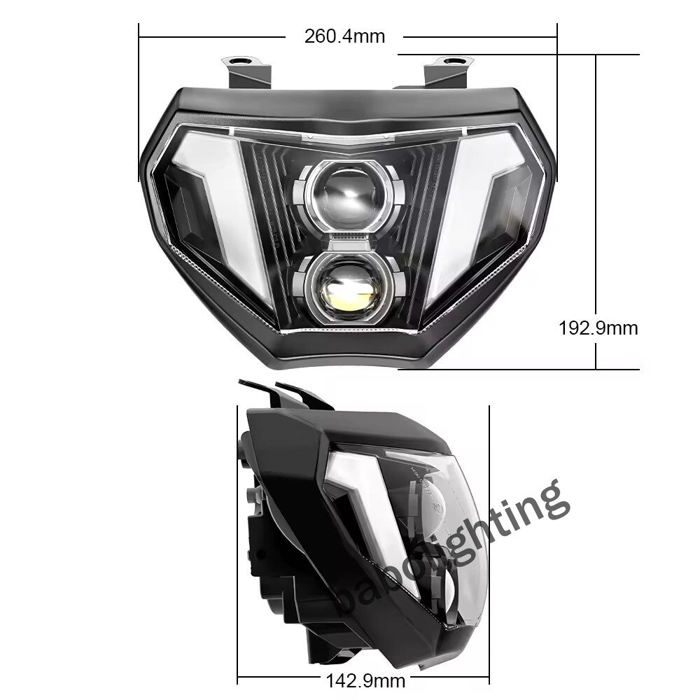 Für Yamaha MT09 MT-09 FZ09 2014 2015 2016 E24 LED Scheinwerfer mit Fern- und Abblendlicht Tagfahrlicht Plug&Play