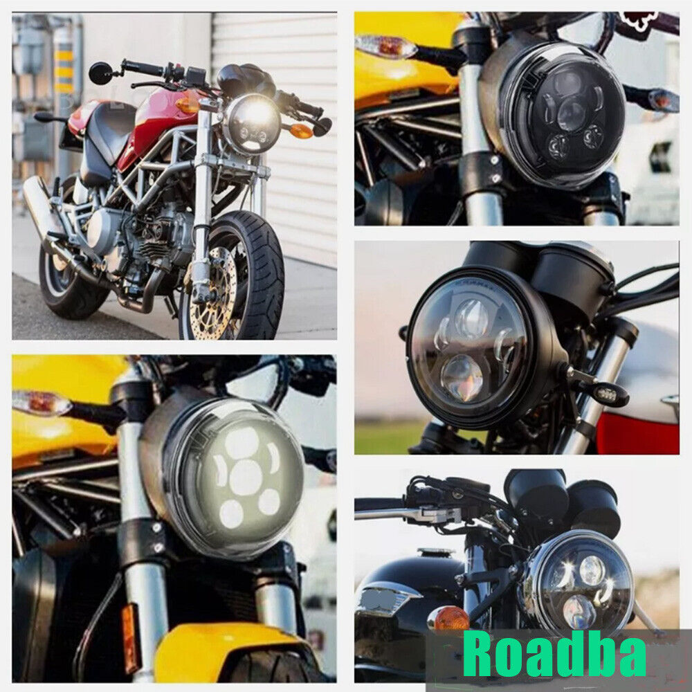 LED Headlight Assembly DRL Hi/Low Beam for Ducati 2016-2018 Scrambler models Plug and Play