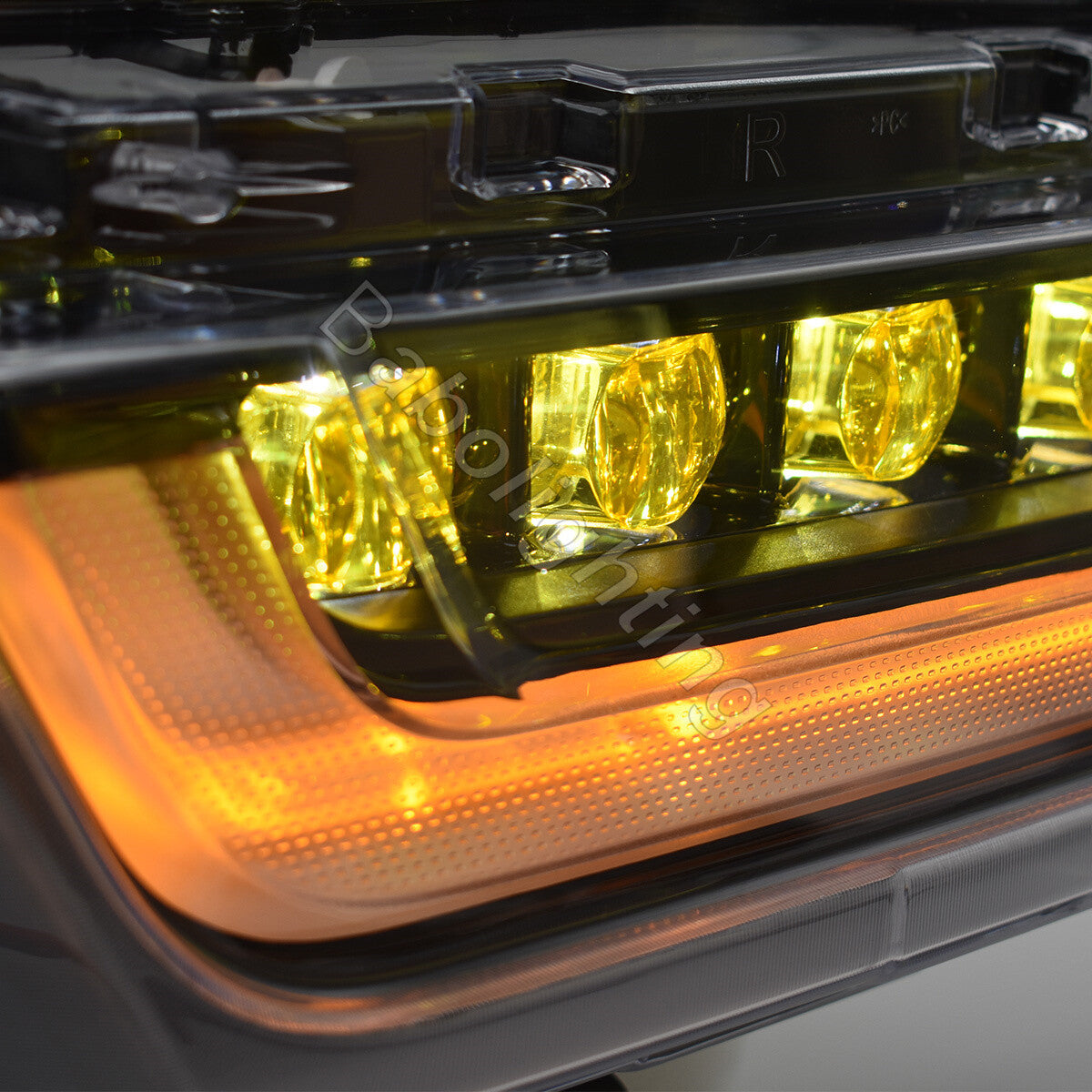 Pair LED Fog Light Lamps Assembly withTurn Signal DRL For Ford F150 2021 2022 2023 Left Driver and Right Passenger Side Fog Light(Yellow Beam)