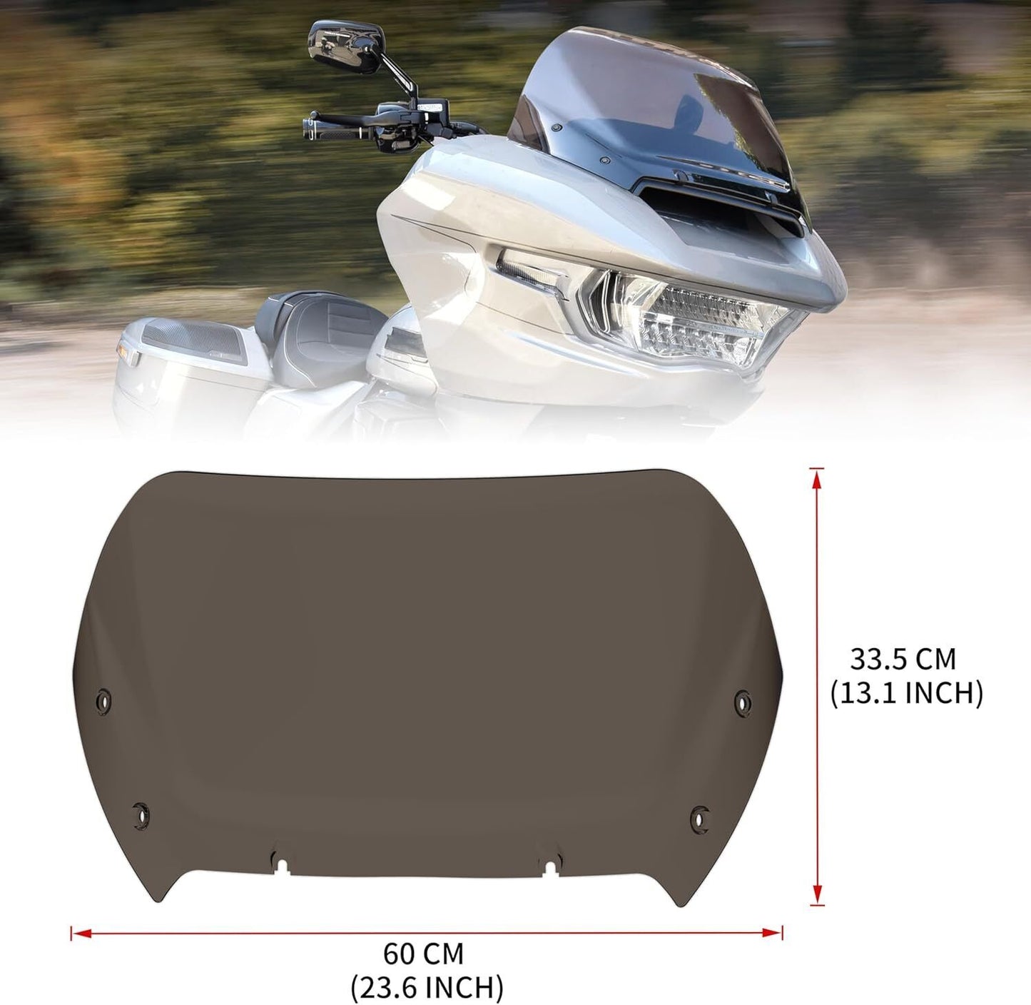 10" Windshield Windscreen For Harley Road Glide CVO FLTRXSE FLTRX FLTRXSTSE 2024