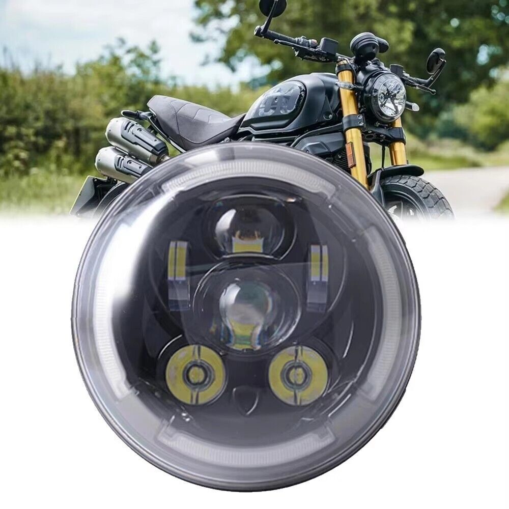 LED Headlight Assembly DRL Hi/Low Beam for Ducati 2016-2018 Scrambler models Plug and Play