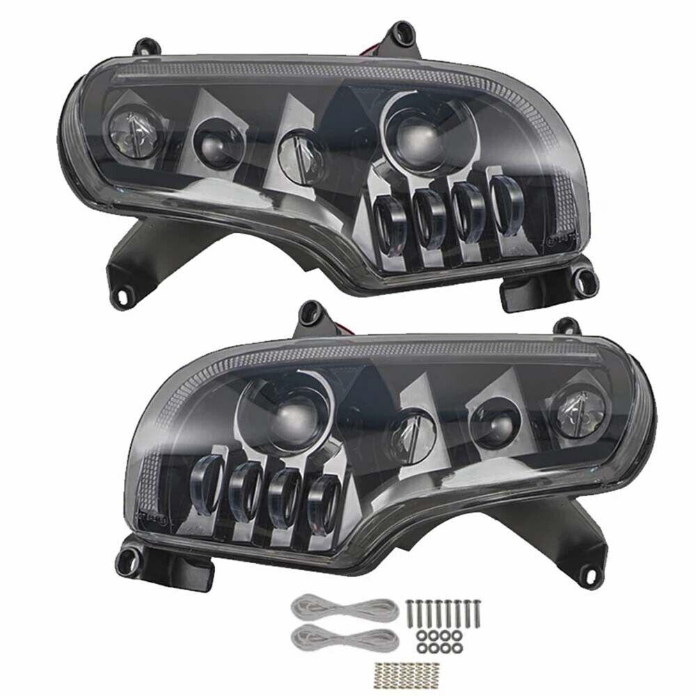 LED Headlights for Honda GL1800 Gold Wing 01-17 w/ Amber Sequential Turn Signal