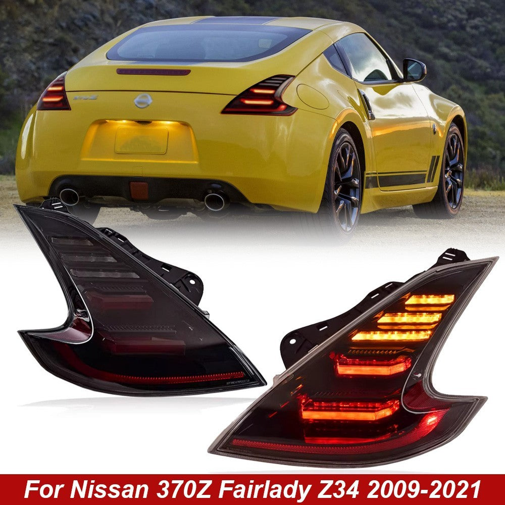 For Nissan 370Z Fairlady Z34 2009-2021 Car LED Tail Lights with Brake Lamp Turn Signal