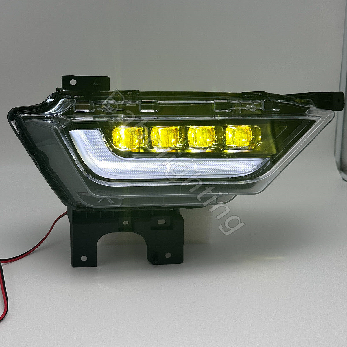 Pair LED Fog Light Lamps Assembly withTurn Signal DRL For Ford F150 2021 2022 2023 Left Driver and Right Passenger Side Fog Light(Yellow Beam)