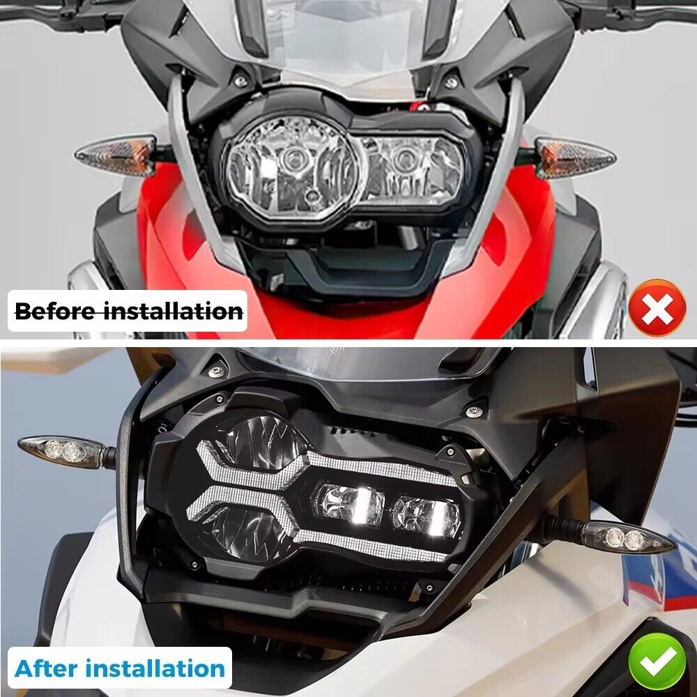LED Headlight High Low Beam with DRL for BMW 2016-2019 R1200GS K50 /2013-2018 K51 /R1200 GS LC Adventure