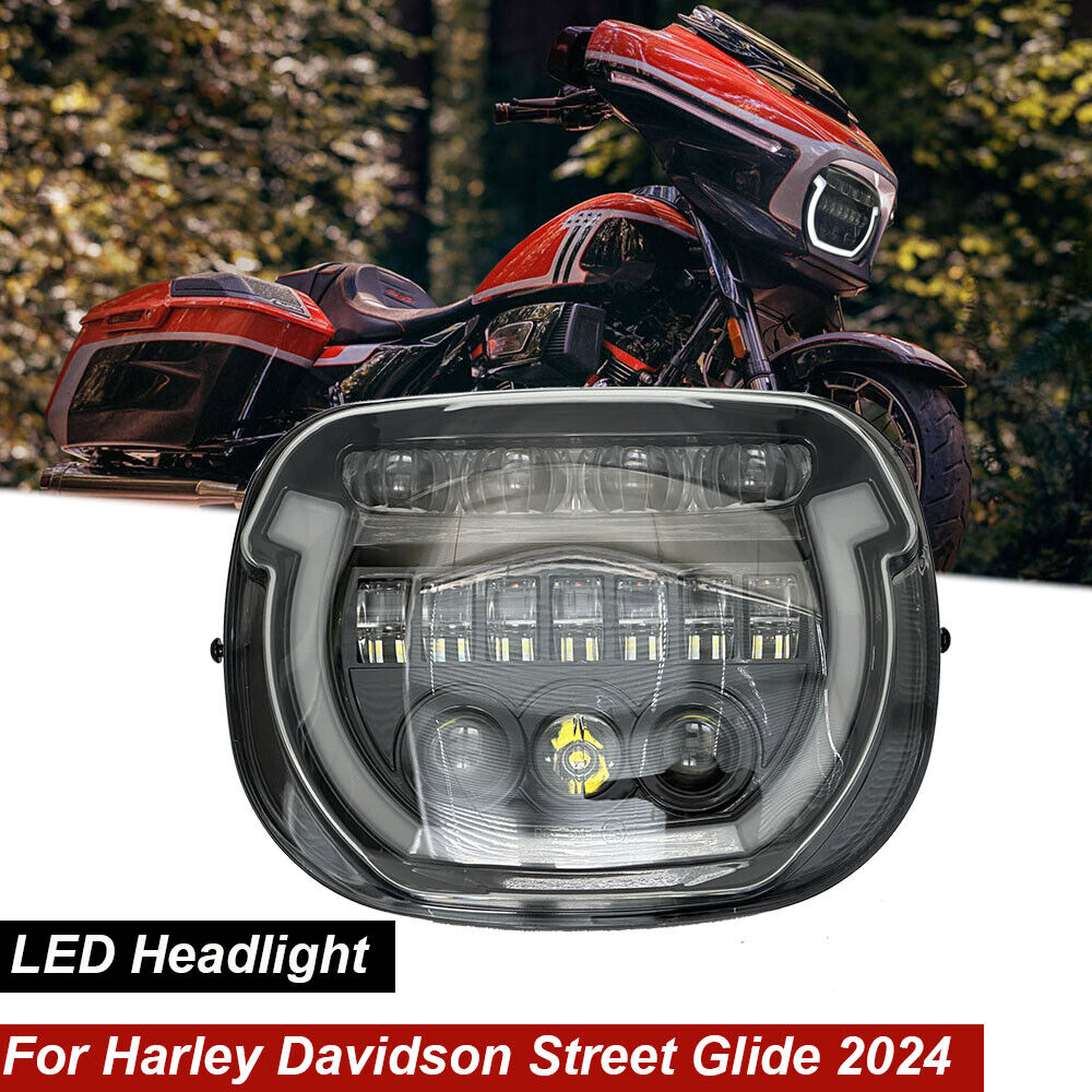 7" LED DRL Halo Headlight For Harley Street Glide - Daymaker Style, Custom