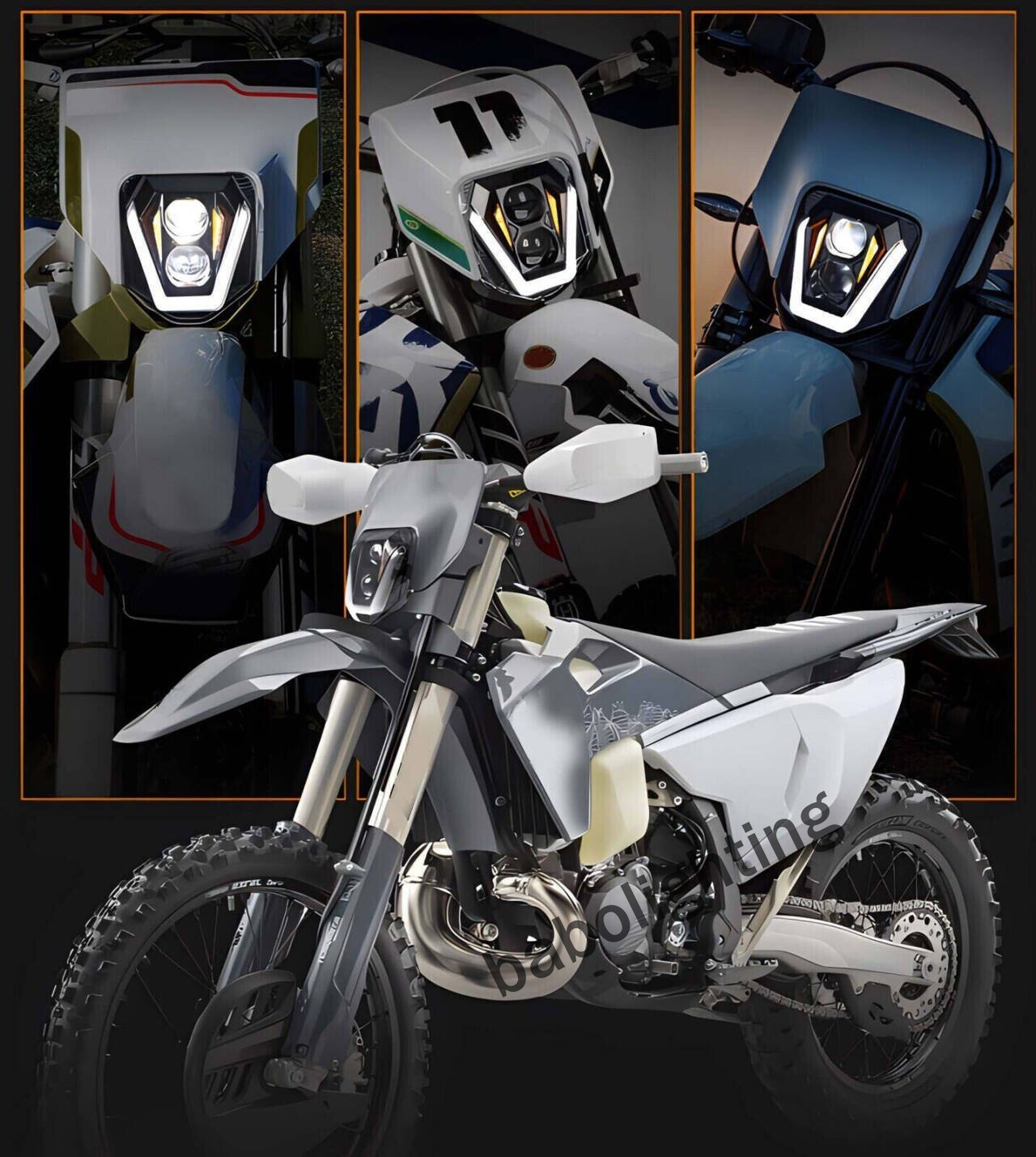 For 2024 Husqvarna FE TE 250 350 450 501 701 LED Headlight with DRL Hi/Low Beam
