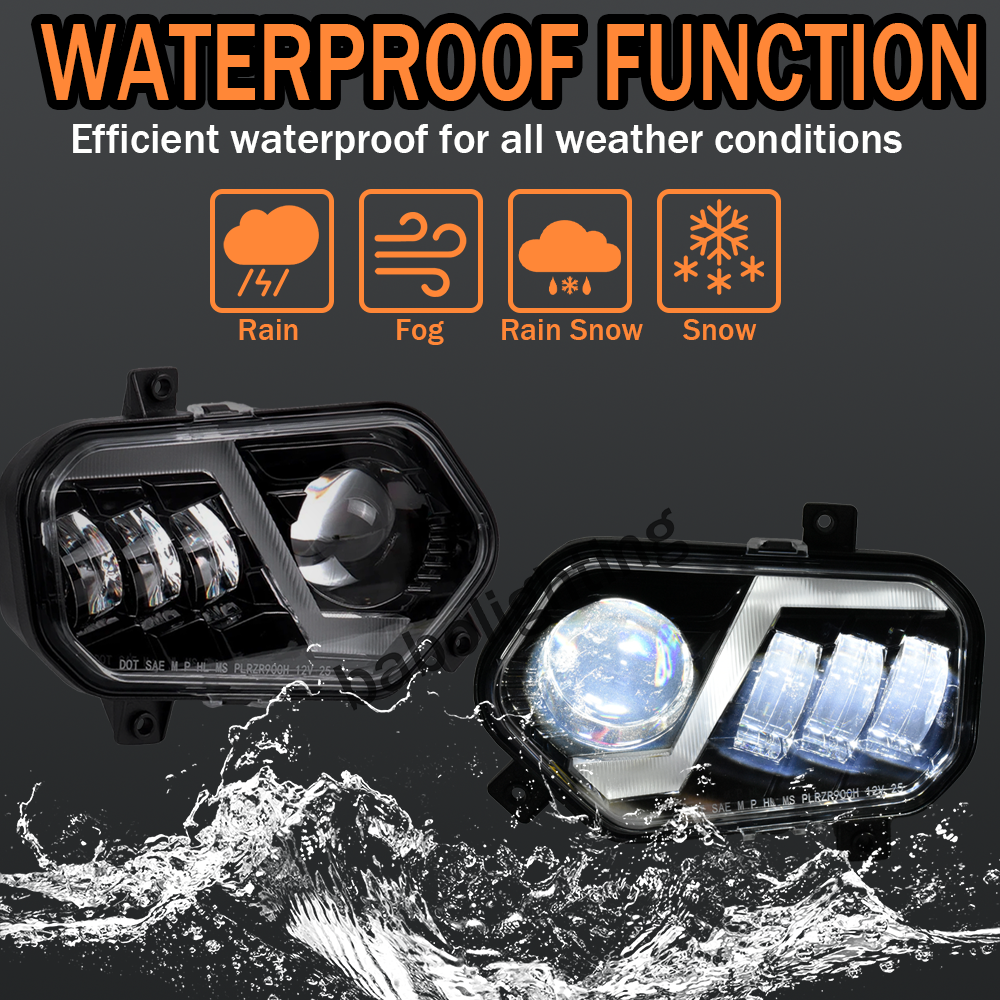 LED Headlight Assembly ATV Hi-Low DRL for Polaris Ranger RZR Scrambler 570 800 900D for Sportsman 400 500 550 570 800 850