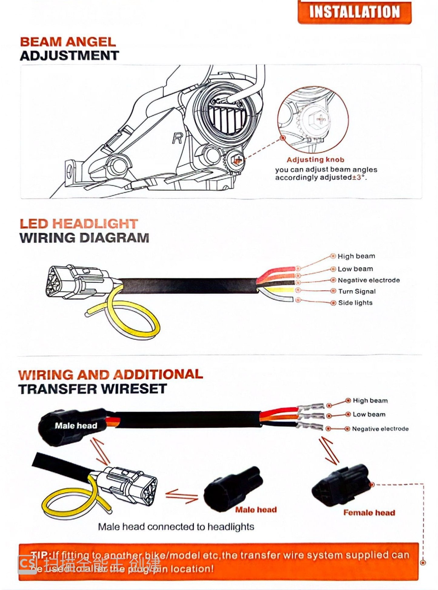 LED Scheinwerfer Blinker für Yamaha Raptor 250 350 700 YFZ 450 450R 450X mit E24