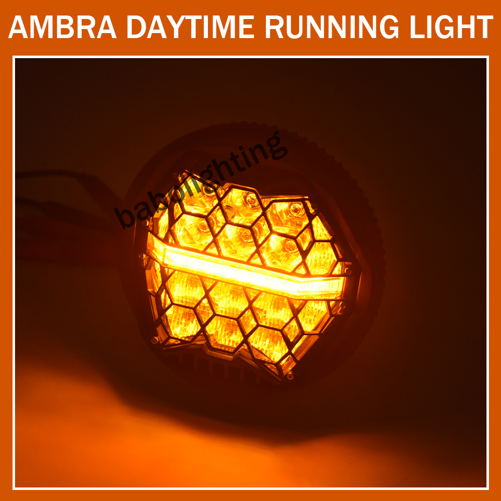 DOT E-mark Approved 5-3/4" LED Headlight 5.75 inch Headlight with Amber DRL High Low beam for Dyna Street Bob Super Wide Glide Low Rider Night Rod Train Softail Deuce Custom Sportster Iron 883 for simson s50/51