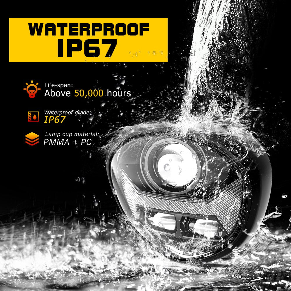 E24 Approved Led Headlight Projector High Low Beam Adjustable for Yamaha Motors 2007-2017 V Star 1300 XVS 1300
