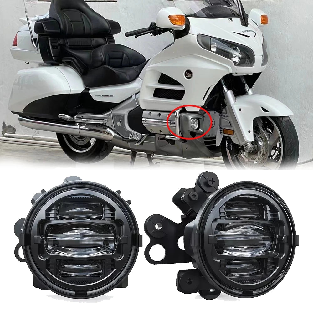 DOT Motorcycle LED Driving Lights Assembly Fog Light For Honda Goldwing GL1800