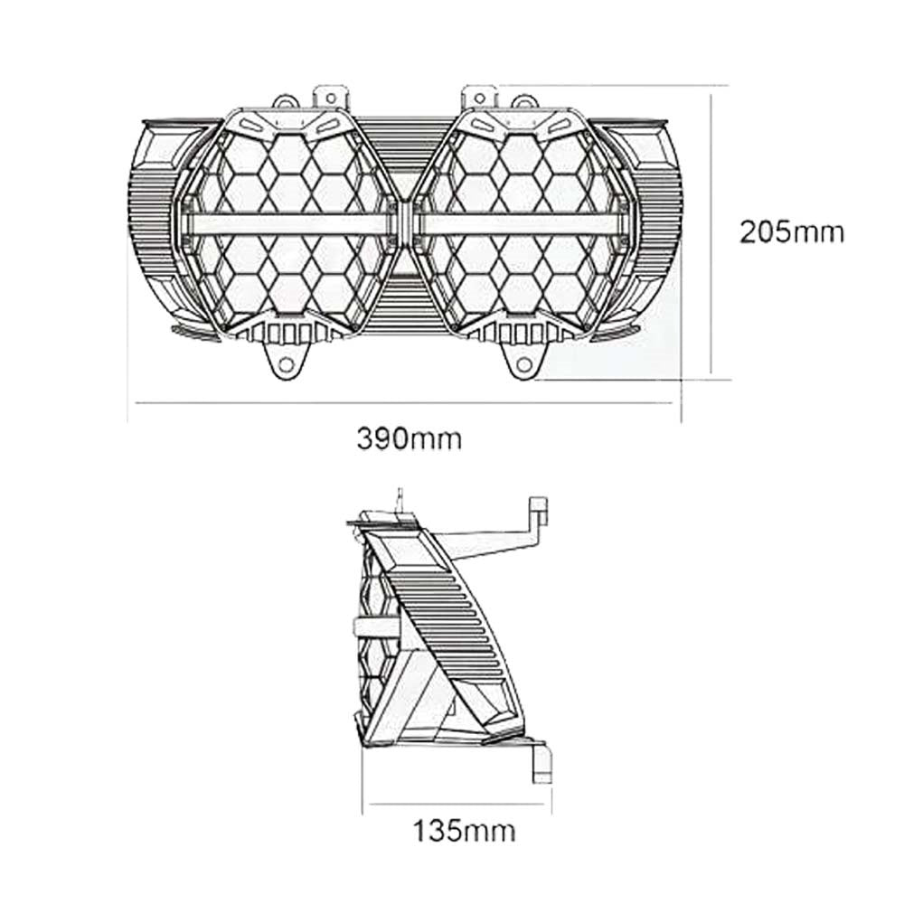 E24 240W Yellow&Clear Clens Honeycomb LED Headlight for Harley Davidson Road Glide 2018 2019 2021 2023 2015-2023 High Low Beam Daytime Running Light