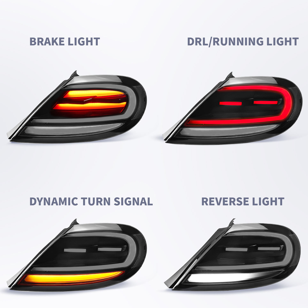 Smoke Car LED Tail Lights w/ Sequential Turn Rear Lamps For VW Beetle 2013-2019 2PCS