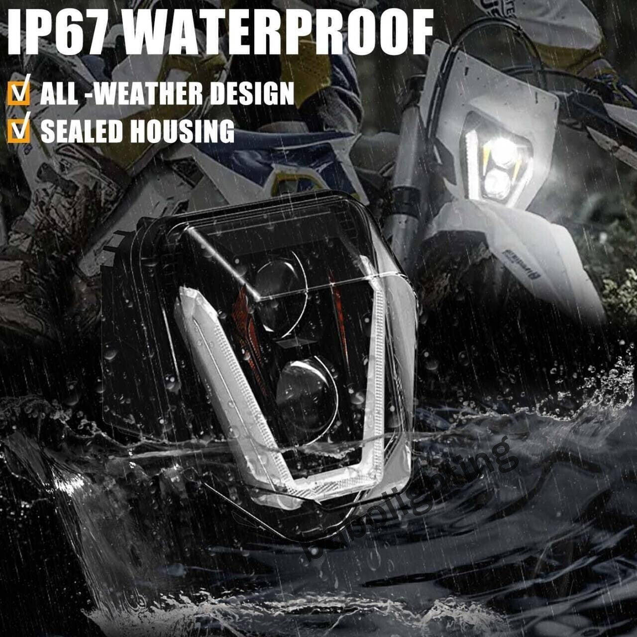 For 2024 Husqvarna FE TE 250 350 450 501 701 LED Headlight with DRL Hi/Low Beam
