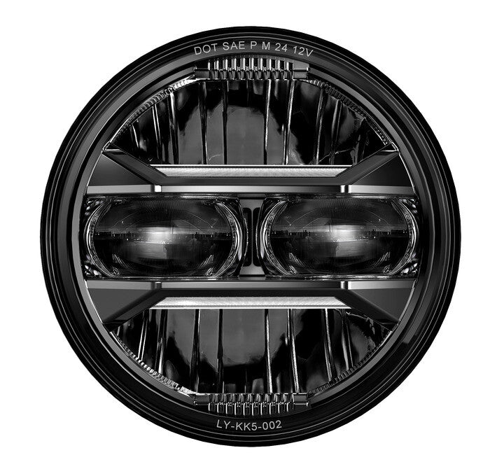 5 3/4'' 5.75 inch LED Headlights Round 4pcs Hi/Lo Beam with DRL for Peterbilt 349 359 fit for Impala 59-76 fit for Dodge