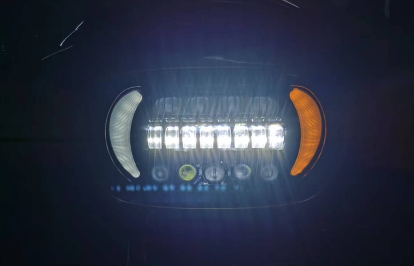 Dual LED Headlights Hi/Lo DRL Turn Signal Lights For Harley Road Glide 1998-2013