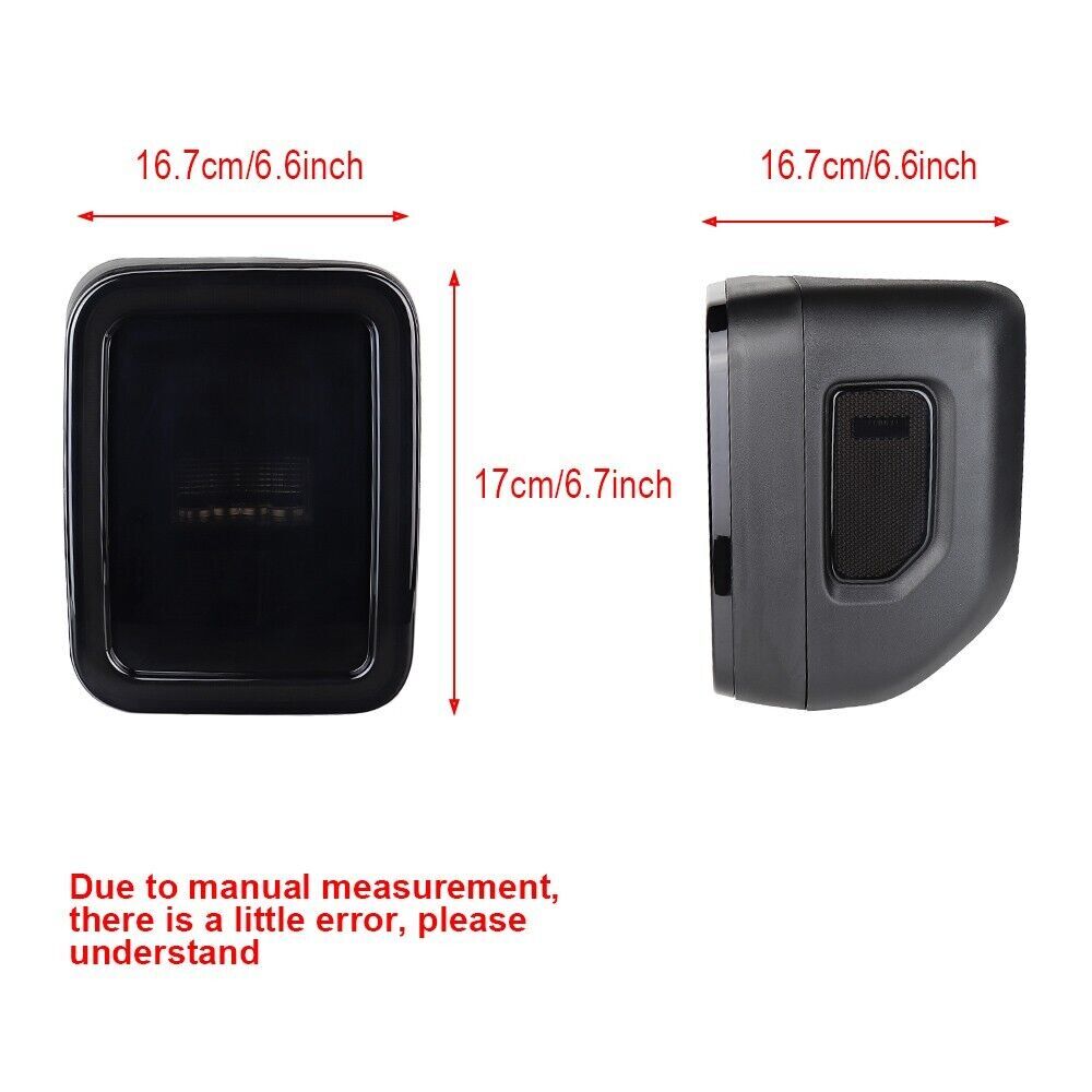 Smoked LED Tail Lights Brake Lamp Turn Signal For Jeep Gladiator JT 2020-2022