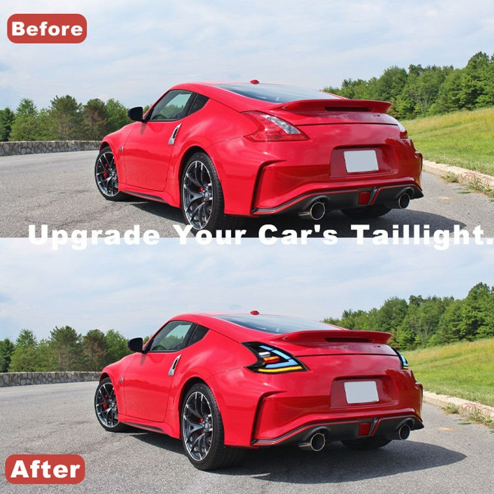 For Nissan 370z Z34 2013+UP Rear Lamp RGB LED Tail Lights Assembly Taillight