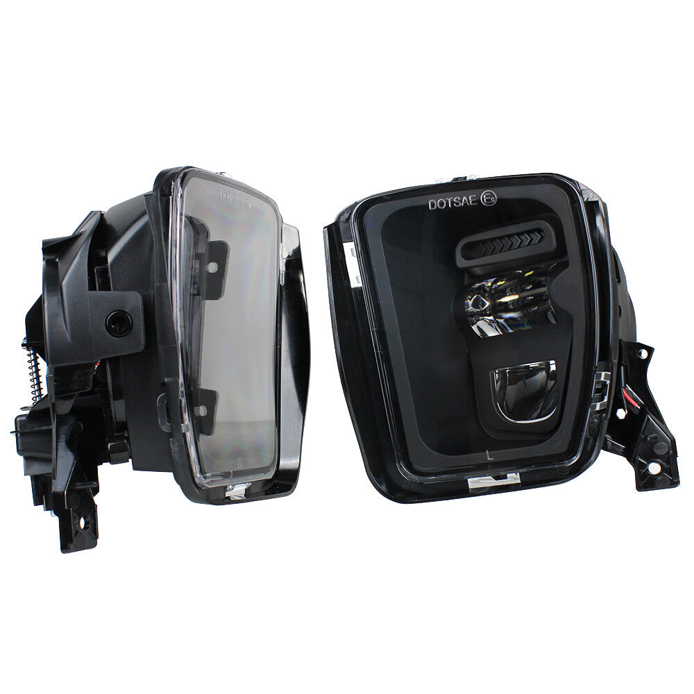 Für Dodge Ram 1500 2013-2018 Paar DOT LED Schwarz Stoßstange Nebelscheinwerfer