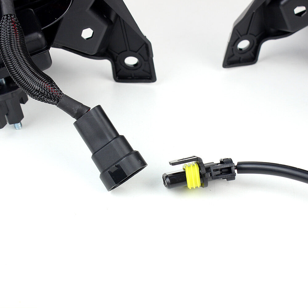 Für Dodge Ram 1500 2013-2018 Paar DOT LED Schwarz Stoßstange Nebelscheinwerfer