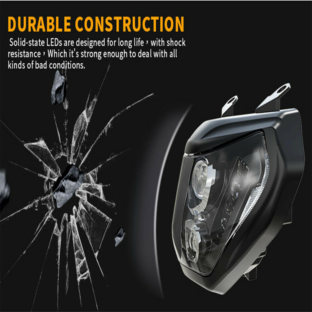 LED Headlight Assembly w/DRL for Yamaha MT09 FZ09 2014 2015 2016
