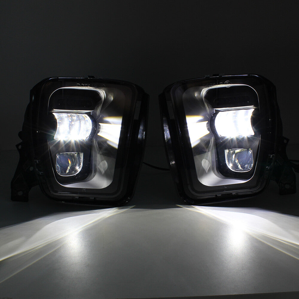 Für Dodge Ram 1500 2013-2018 Paar DOT LED Schwarz Stoßstange Nebelscheinwerfer