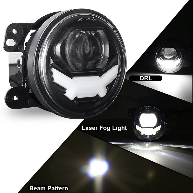 Laser Fog Lights Driving light DRL For Jeep Wrangler JK Dodge Super Faraway