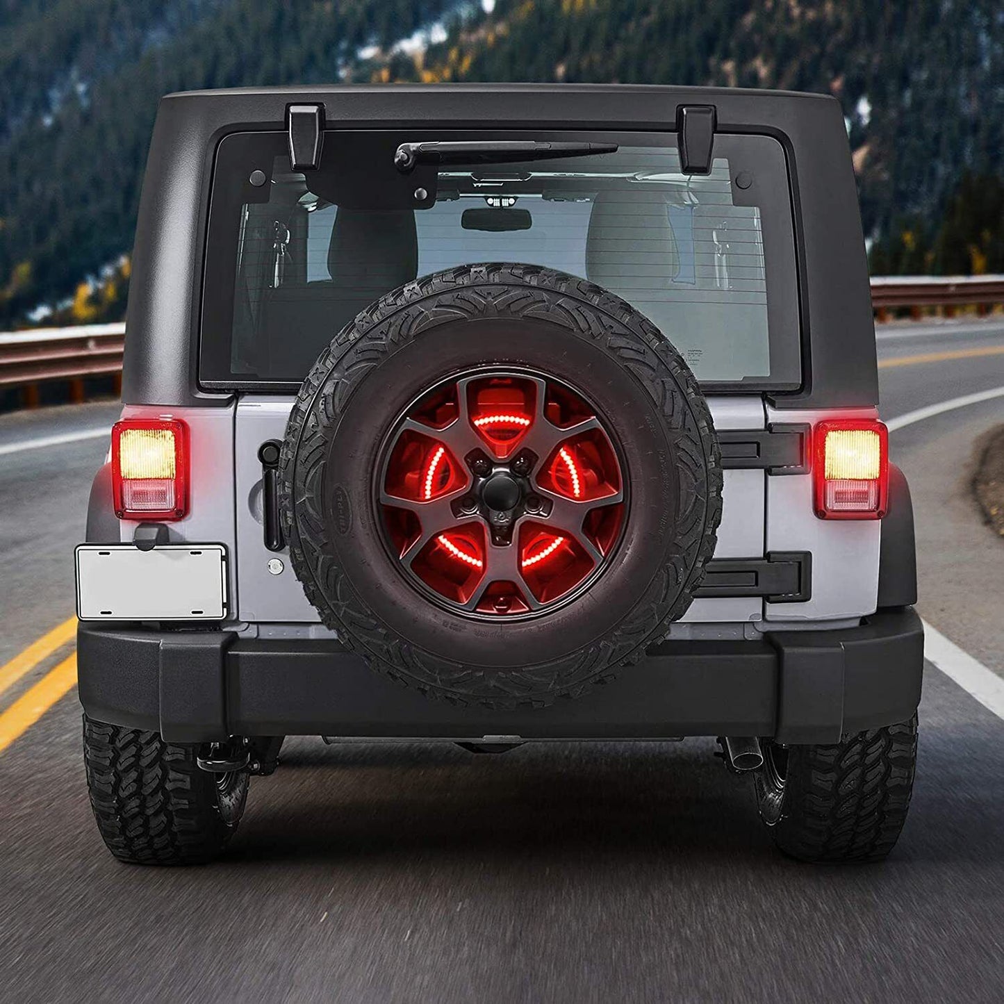 14" LED Spare Tire Light Rear Brake Light For 07-18 Jeep Wrangler JK &18+JL