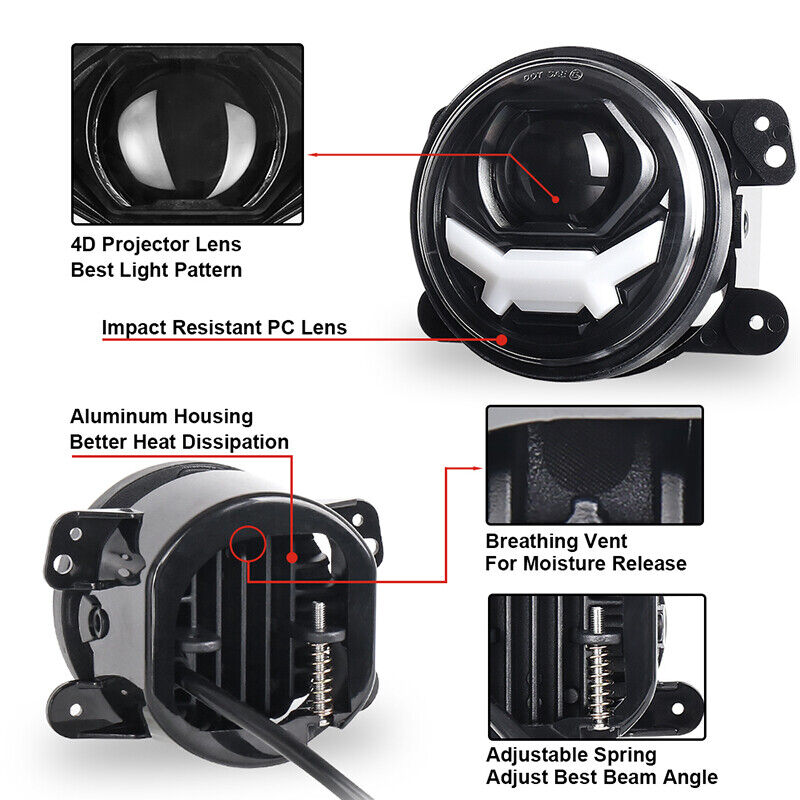 Laser Fog Lights Driving light DRL For Jeep Wrangler JK Dodge Super Faraway
