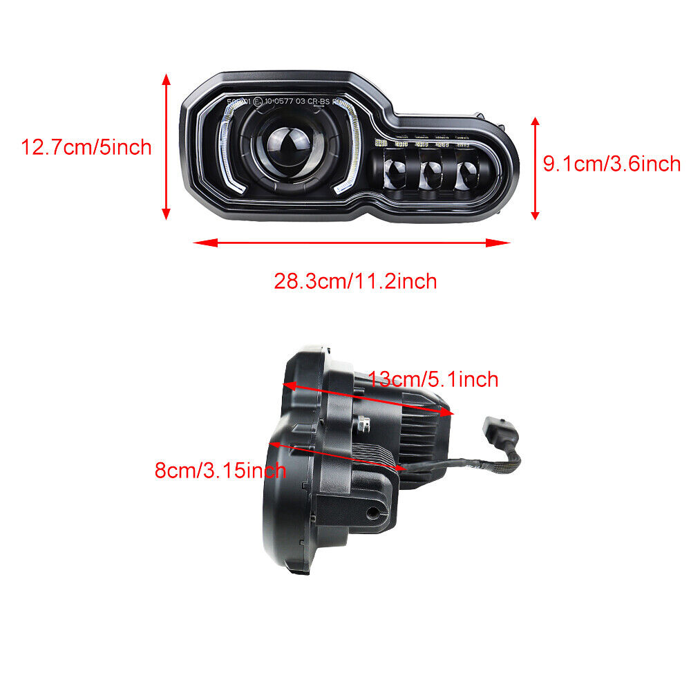 LED Headlight High/Low beam DRL for BMW F650GS/F700GS/F800GS F800ADV F800R