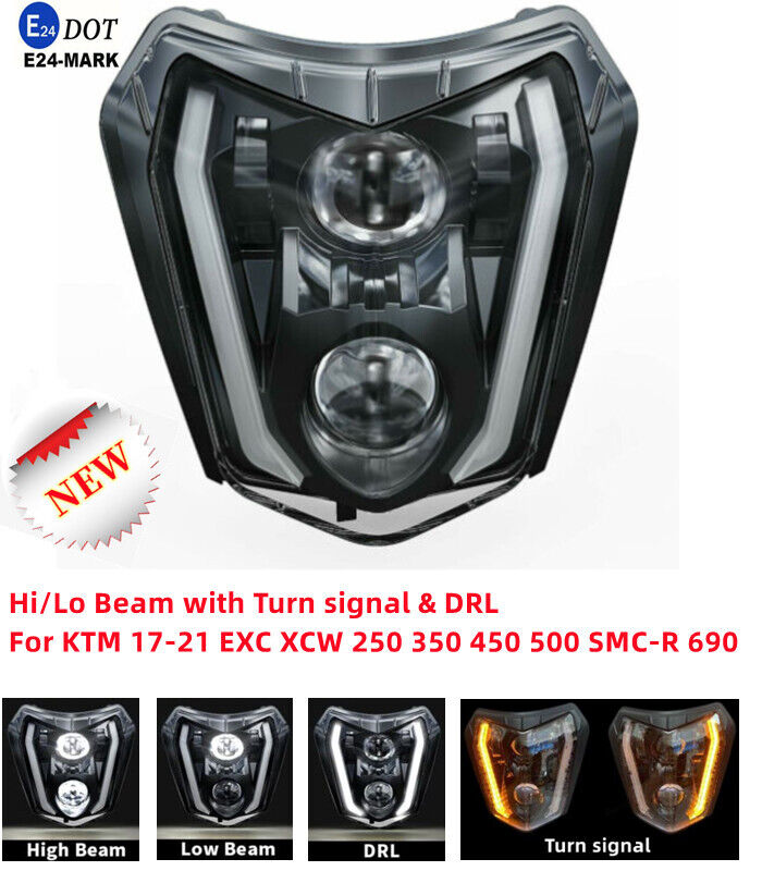 LED Headlight Blink Turn signal For KTM 17-23 EXC XCW 250 350 450 500 –  BaBolighting