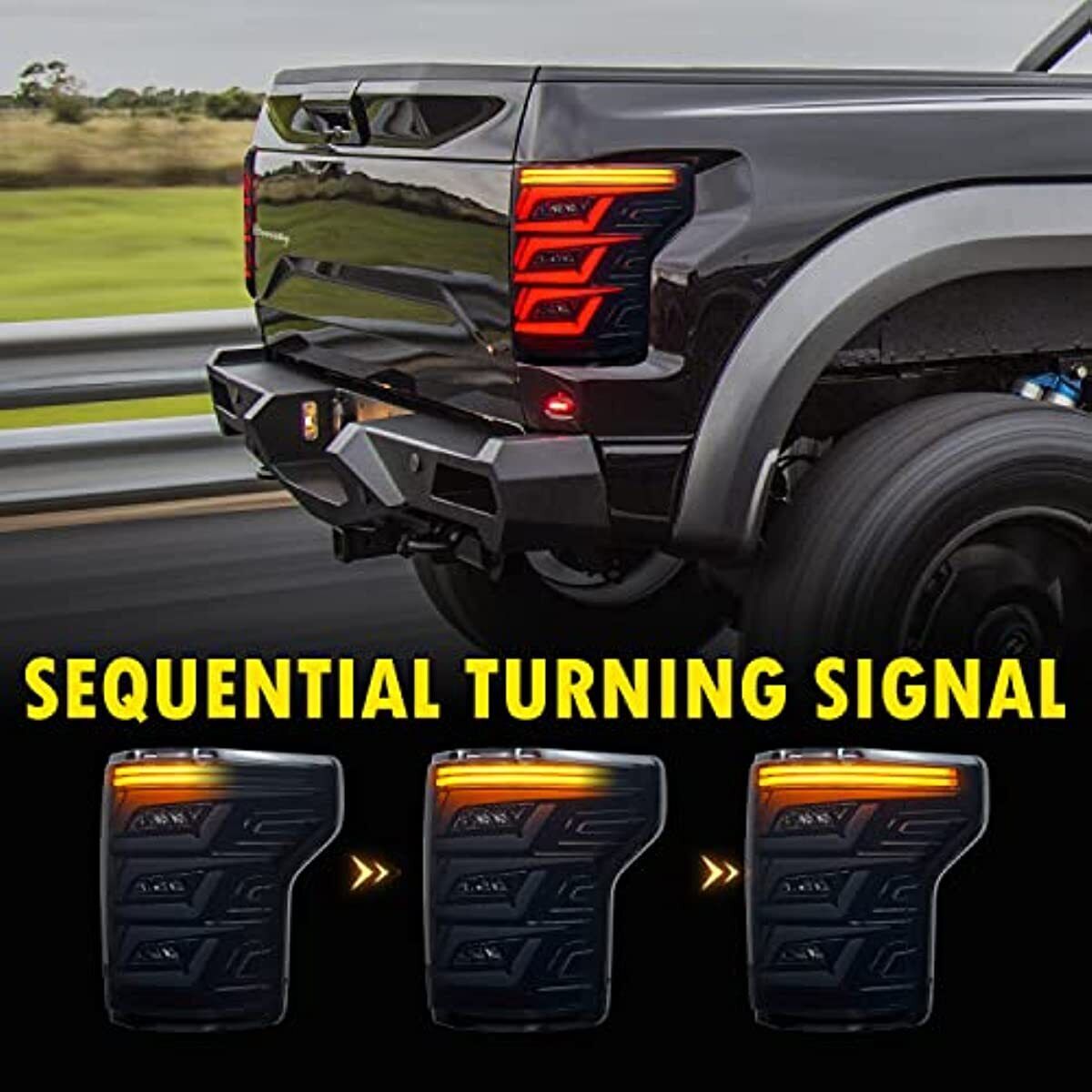 Pair LED Tail Lights Turn Signals Brake Reverse Light for Ford F150 2018-2020