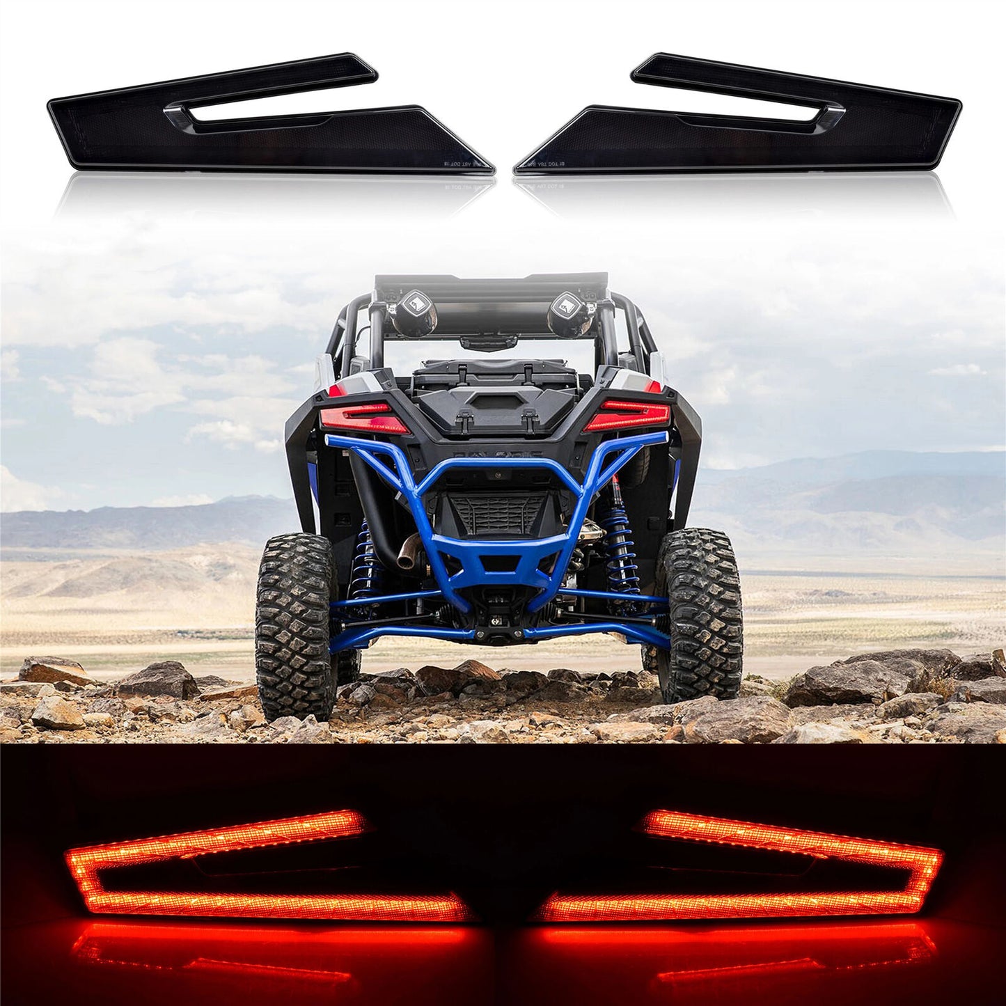 Smoke LED Brake UTV Tail Light For Polaris RZR PRO XP4 2020 2021 RZR PRO R 2022