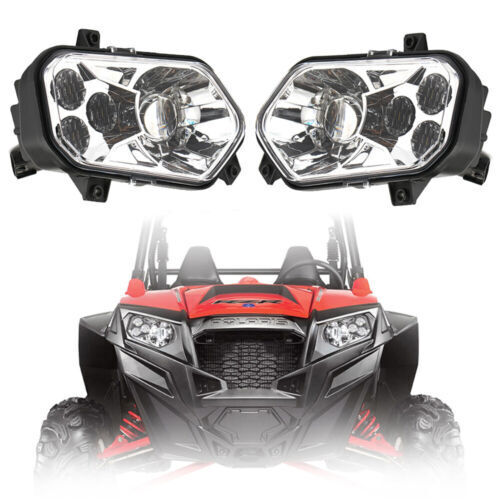 LED Conversion Headlights Kit ATV UTV For 2011-2014 Polaris RZR 800 900 XP Style
