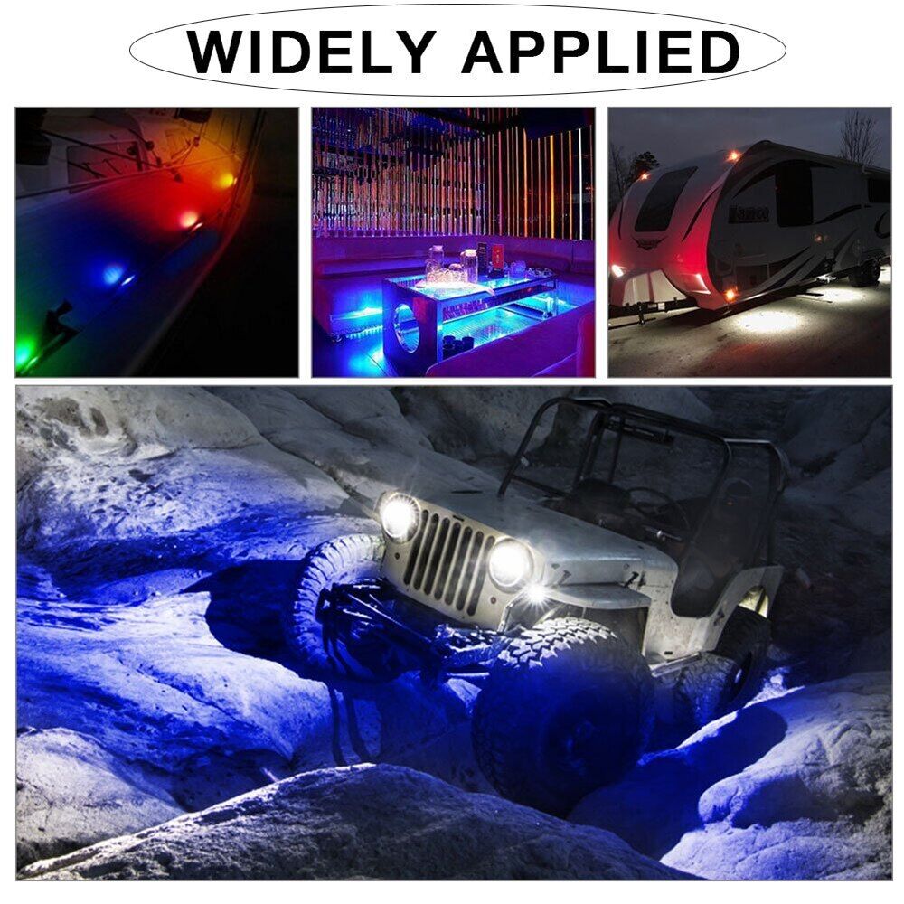 Multi-color Led Rock Light kit App Remote Control for Car Truck UTV RZR Off Road